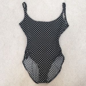 Vintage 80s Bill Blass PolkaDot One Piece Swimsuit